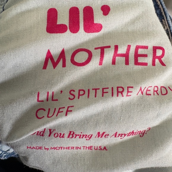 MOTHER Superior Lil Spitfire Nerdy Cuff in Did You Bring Me Anything Size 28 - Picture 13 of 13